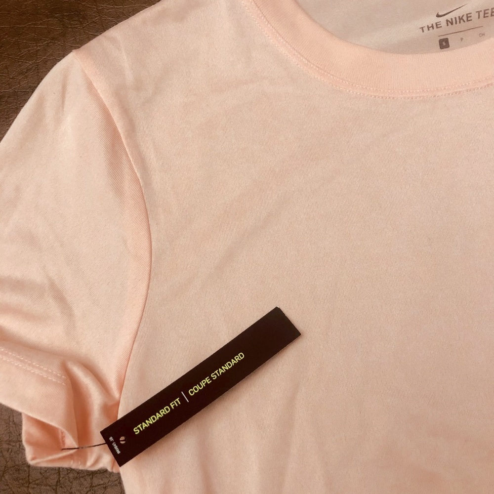 Nike Women’s Dri-Fit Training Workout Rose/Peach Tee Size S Short Sleeve Tee - Picture 5 of 7